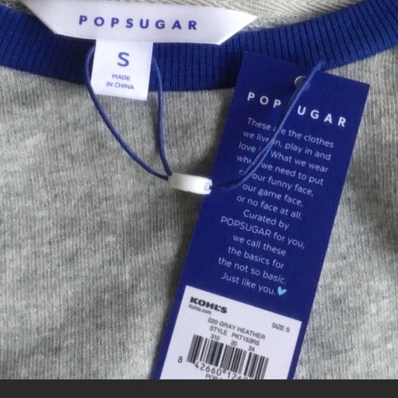 Pop Sugar Womans size small balloon sleeve sweatshirt NWT - Picture 4 of 16
